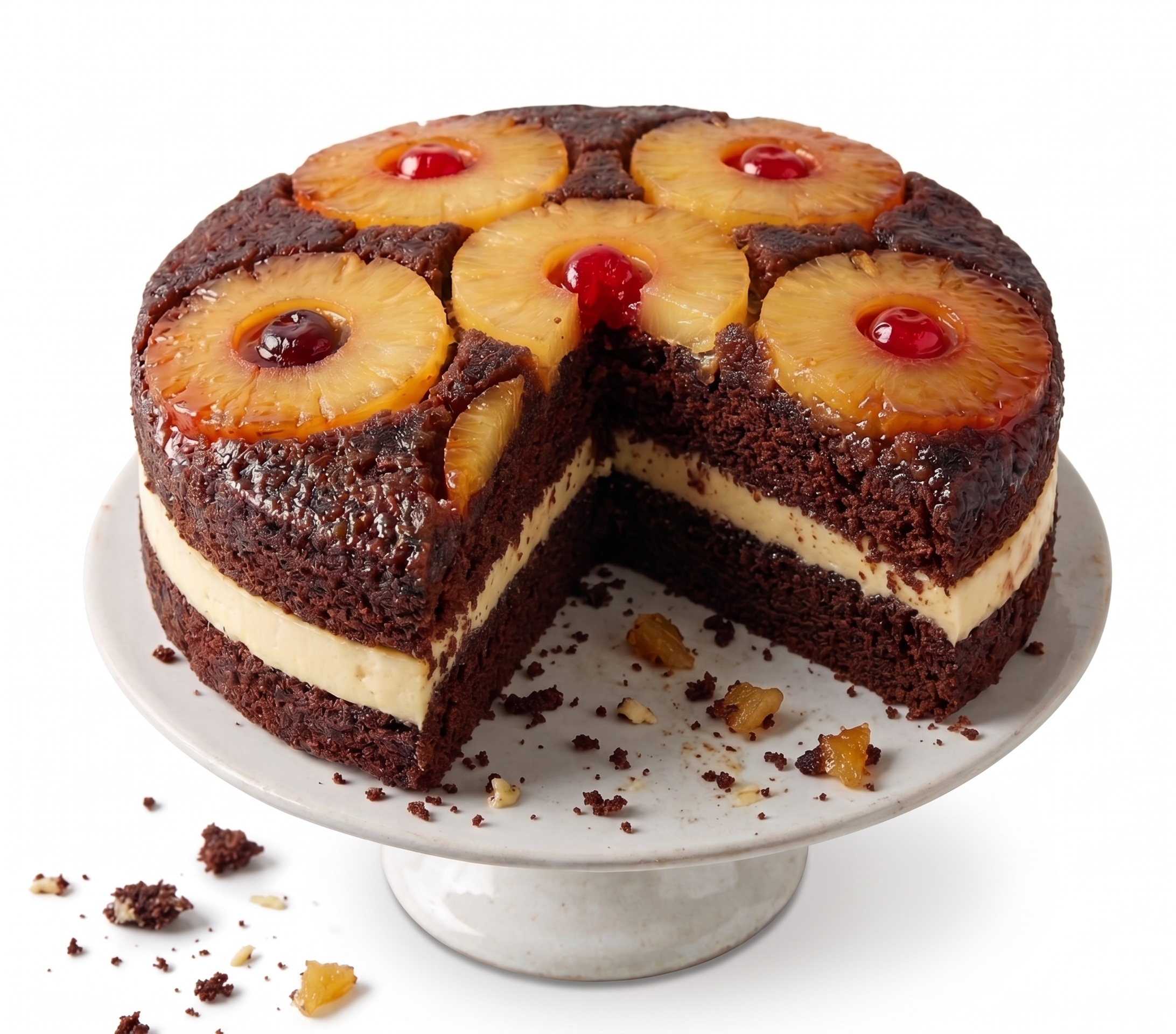 Andy Anand Sugar-Free Chocolate Pineapple Upside-Down Cake (9-inch, 2.6 lbs) | Keto & Diabetic-Friendly | SoCal Bakery