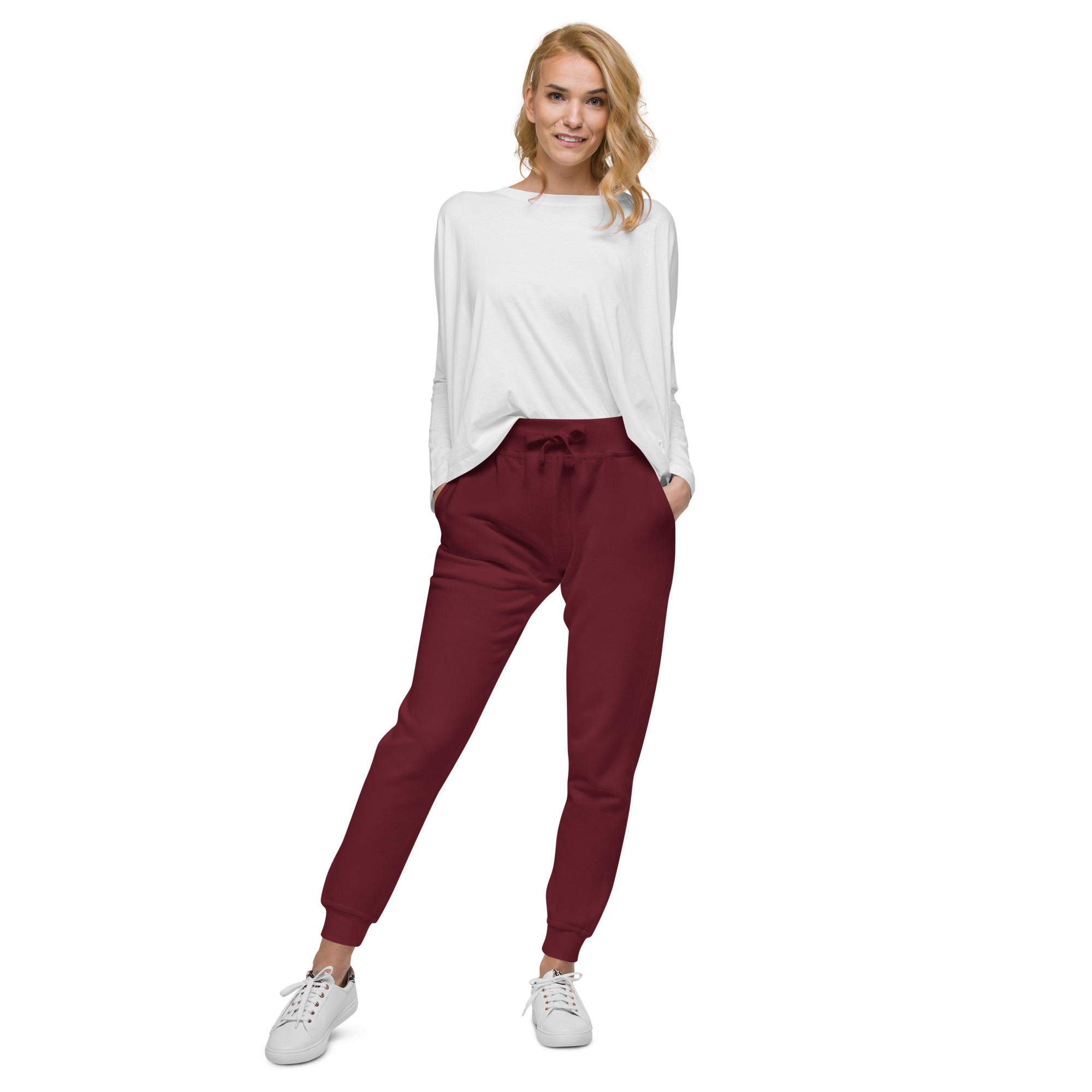 Maroon Fleece Sweatpants